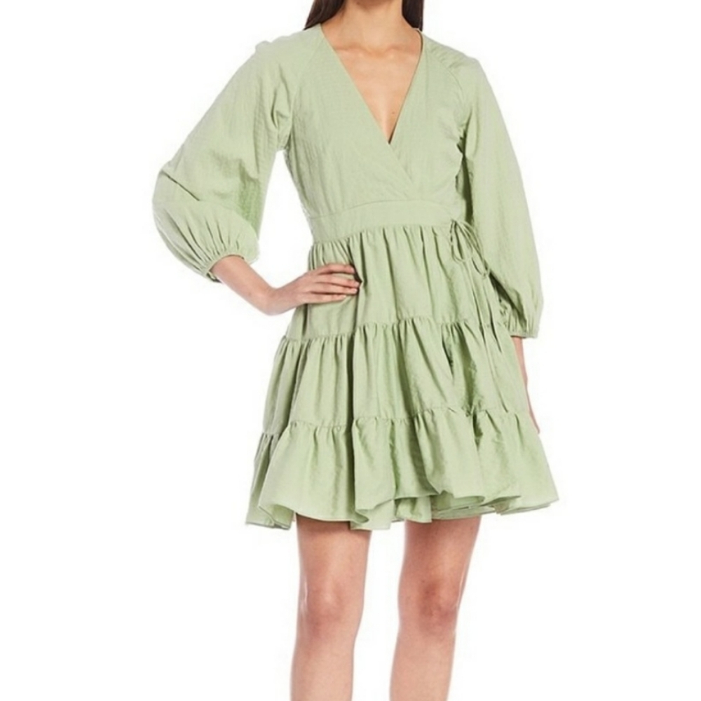 Gianni Bini Shelley Vneck Long Sleeve Wrap Dress